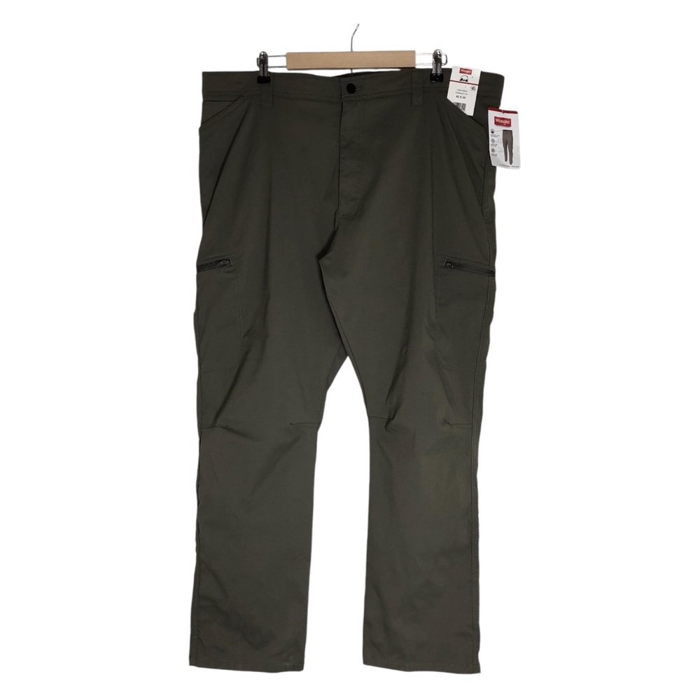 Wrangler 10NW788EG Nylon Blend Olive Waistband Straight Flex Cargo‎ Pants 42X30